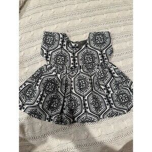 Kate Quinn NWOT 3-6 Months Black And White Dress Swing Pockets Africa Baby